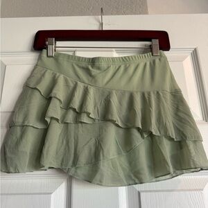 SHEIN Asymmetrical Light Green Ruffle Skirt